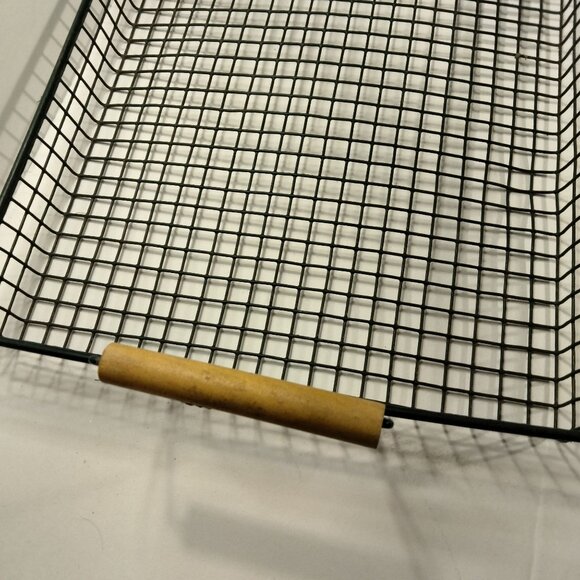 Green Wire Basket Laminated Rectangle Large Flat 16 x 11 inch - Picture 6 of 9